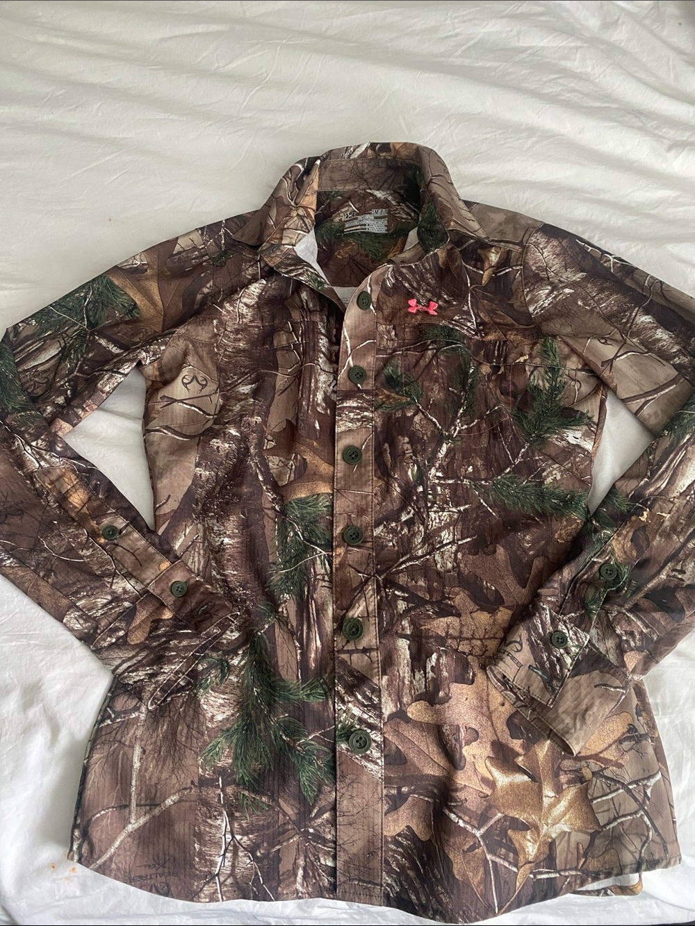 Under Armour women’s Camo Button-Up Shirt Jacket - Brown & Green